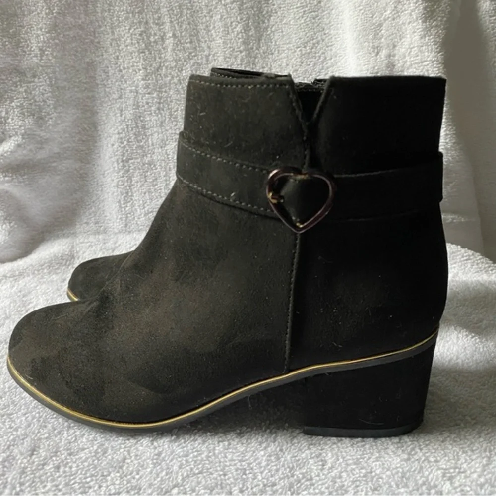 Place Shoes Boots Girls‎ Size 1 Black Side Zip